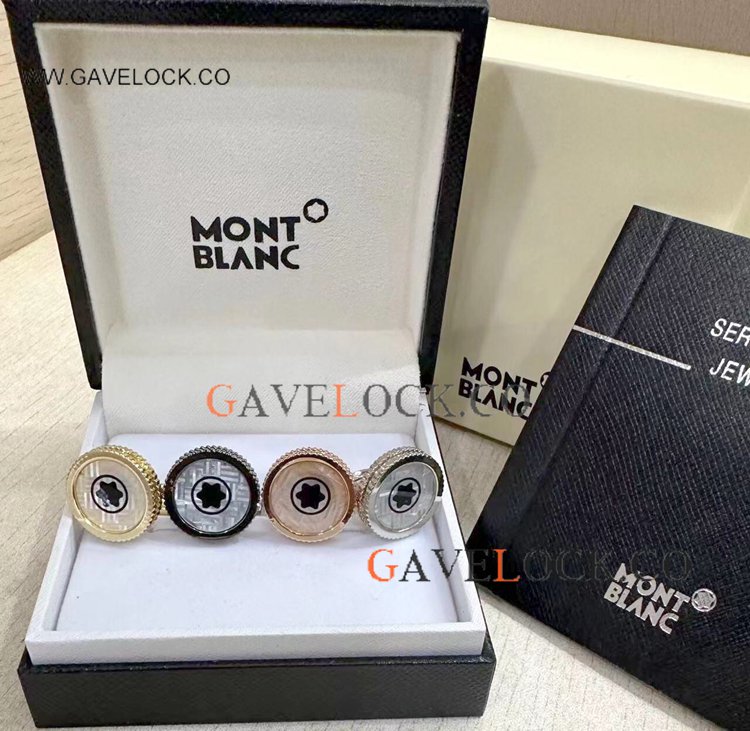 Low Price Copy Montblanc Gear Cufflinks Yellow Gold Men Gifts